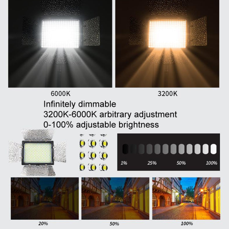 WS-300II Video Fill Light Dual Color Temperature LED Beauty Shooting Light, Spec: Single Lamp+EU Plug Adapter -  by buy2fix | Online Shopping UK | buy2fix