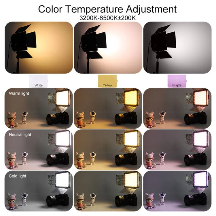 WS-300II Video Fill Light Dual Color Temperature LED Beauty Shooting Light, Spec: Single Lamp+US Plug Adapter -  by buy2fix | Online Shopping UK | buy2fix