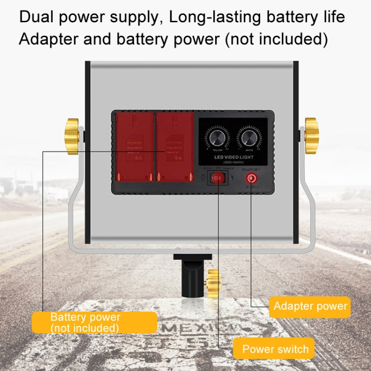 Photography Live LED Fill Light Film And Television Shooting Portrait Soft Video Lighting, Spec: W480 Lamp+EU Plug Adapter -  by buy2fix | Online Shopping UK | buy2fix