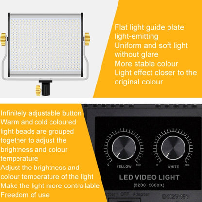 Photography Live LED Fill Light Film And Television Shooting Portrait Soft Video Lighting, Spec: W480 Lamp+EU Plug Adapter -  by buy2fix | Online Shopping UK | buy2fix