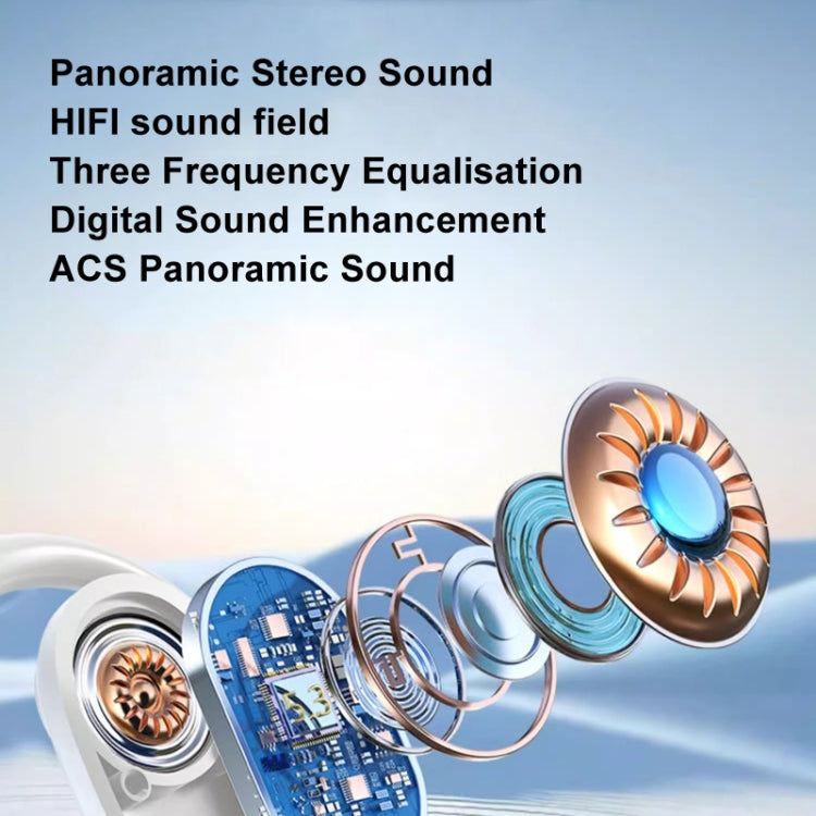 Wireless Hanging Ear Bluetooth Earphone Bone Conduction No In-Ear Open Sports Earphones(Black) - Bluetooth Earphone by buy2fix | Online Shopping UK | buy2fix