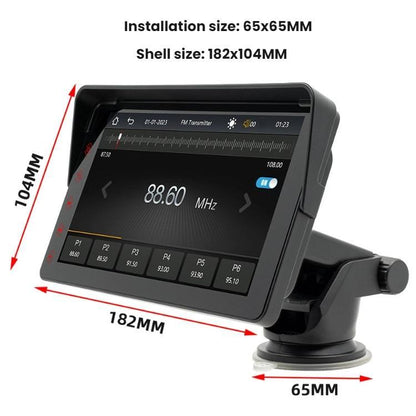 7 Inch Bluetooth 5.0 Portable CarPlay Monitor, Specifications: Display + Camera by buy2fix