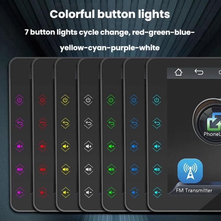 7 Inch Bluetooth 5.0 Portable CarPlay Monitor, Specifications: Display + Camera by buy2fix