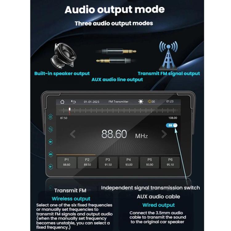 7 Inch Bluetooth 5.0 Portable CarPlay Monitor, Specifications: Display + Camera by buy2fix