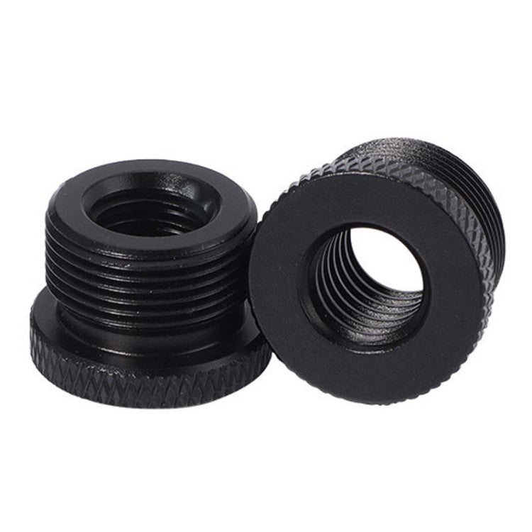 2pcs Metal 3/8 Female To 5/8-27 Male Adapter Screws Microphone Stands Conversion Photo Accessories(Black) -  by buy2fix | Online Shopping UK | buy2fix