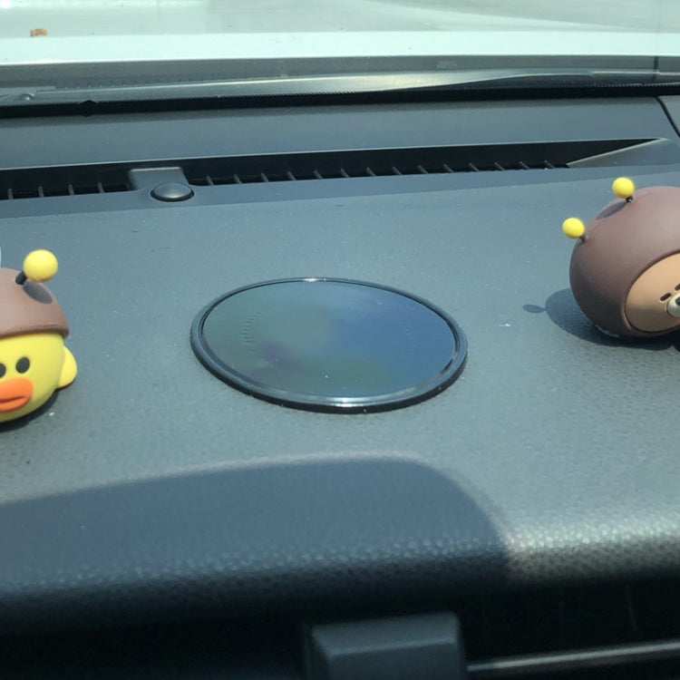 Vehicle Round Strong Sticky Non-slip PU Mat, Diameter: 12cm Lotus by buy2fix