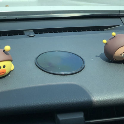 Vehicle Round Strong Sticky Non-slip PU Mat, Diameter: 12cm Lotus by buy2fix