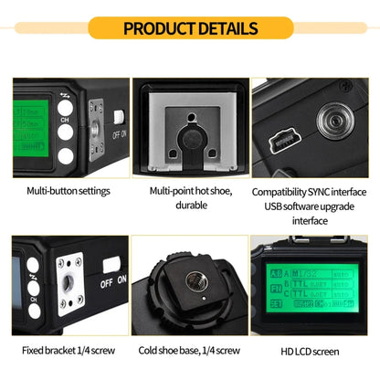 For Sony Pixel King Pro Camera Wireless Radio Flash TTL Transmitter and Receiver - Wireless Flash Trigger by Pixel | Online Shopping UK | buy2fix
