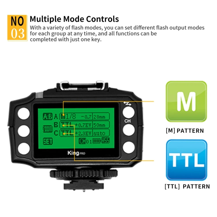 For Sony Pixel King Pro Camera Wireless Radio Flash TTL Transmitter and Receiver - Wireless Flash Trigger by Pixel | Online Shopping UK | buy2fix