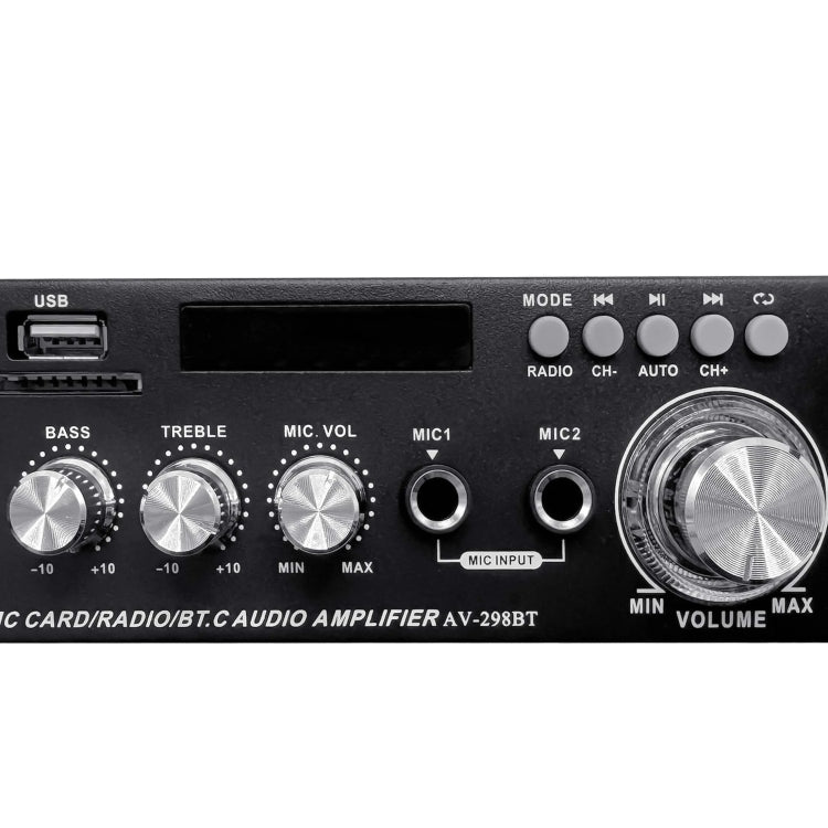 AV-298BT 300W+300W Hi-Fi Stereo Amplifier Bluetooth Home Audio Karaoke Digital Amplifier US Plug by buy2fix