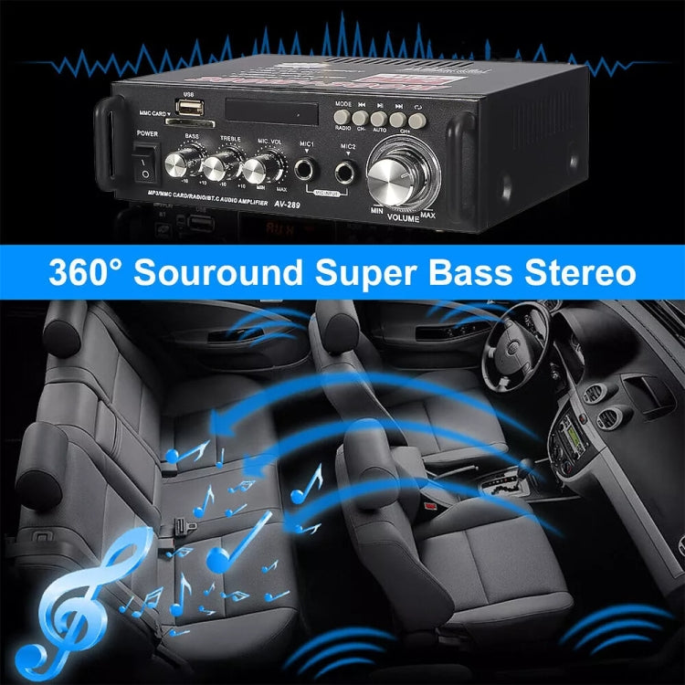 AV-298BT 300W+300W Hi-Fi Stereo Amplifier Bluetooth Home Audio Karaoke Digital Amplifier AU Plug by buy2fix