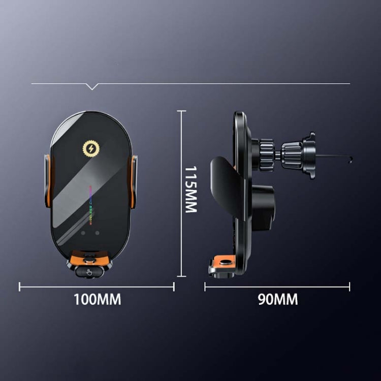 C3 Car Infrared Sensor Auto Opening And Closing Wireless Charging Cell Phone Holder(Black) by buy2fix