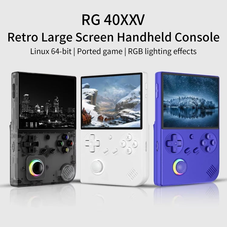 ANBERNIC RG40XXV Vertical HD Screen Joystick Game Console With Ambient Light Portable Retro Handheld Console, Size: 64GB+256GB(Blue) - Pocket Console by ANBERNIC | Online Shopping UK | buy2fix