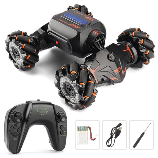 Children RC Car Toy Lights Electric Gesture Sensor Remote Control Twisting Stunt Car, Color: Orange Single RC(1:12)