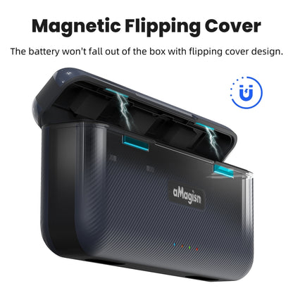 For DJI Osmo 360/Action 5 Pro aMagisn Battery Charger Fast Charging Box Storage Compartment - Cable & Charger by aMagisn | Online Shopping UK | buy2fix