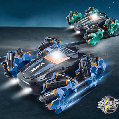 2.4G Stunt RC Car Drift Car Double-sided Racing Tumble Buggy Toy, Style: Dual RC Green - RC Cars by buy2fix | Online Shopping UK | buy2fix