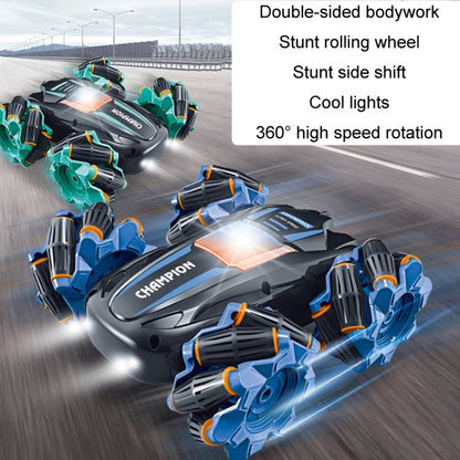 2.4G Stunt RC Car Drift Car Double-sided Racing Tumble Buggy Toy, Style: Single RC Blue Light Wheel - RC Cars by buy2fix | Online Shopping UK | buy2fix