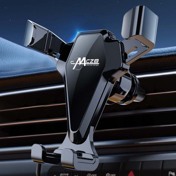 Car Snap-On Air Vent Gravity Cell Phone Navigation Mirror Holder(Black) by buy2fix