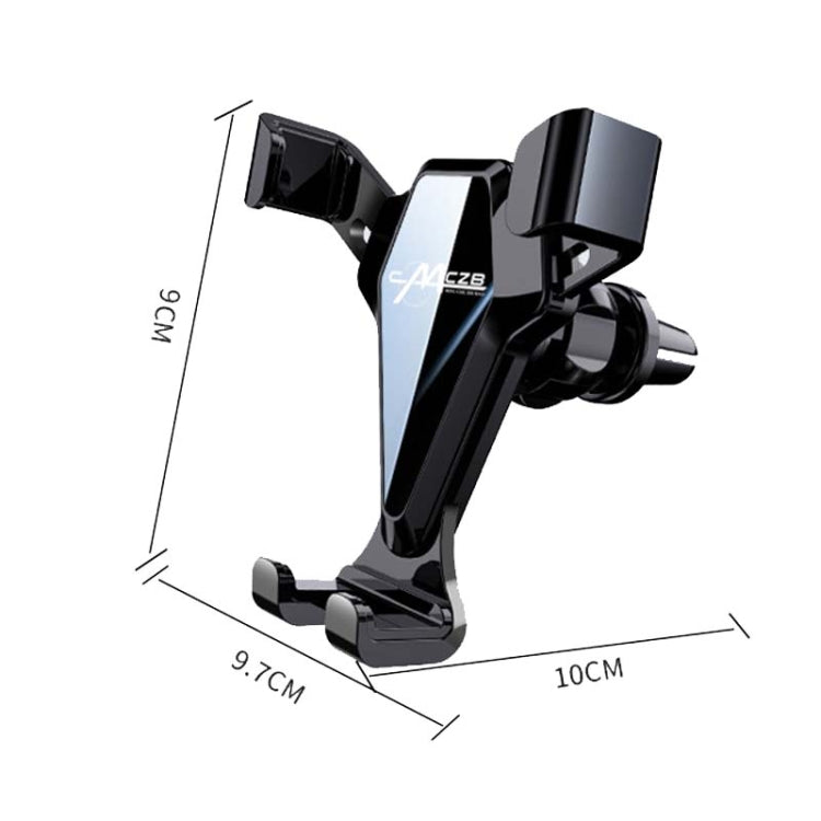 Car Snap-On Air Vent Gravity Cell Phone Navigation Mirror Holder(Black) by buy2fix