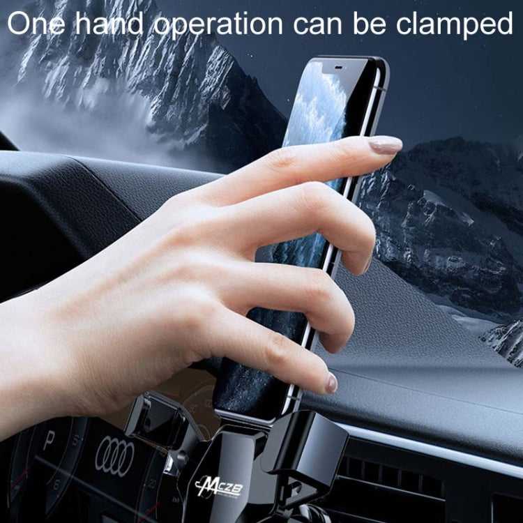 Car Snap-On Air Vent Gravity Cell Phone Navigation Mirror Holder(Black) by buy2fix