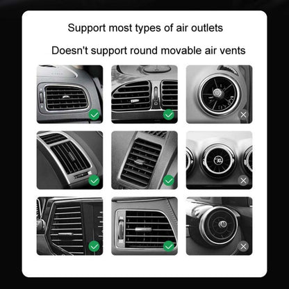 Car Snap-On Air Vent Gravity Cell Phone Navigation Mirror Holder(Black) by buy2fix