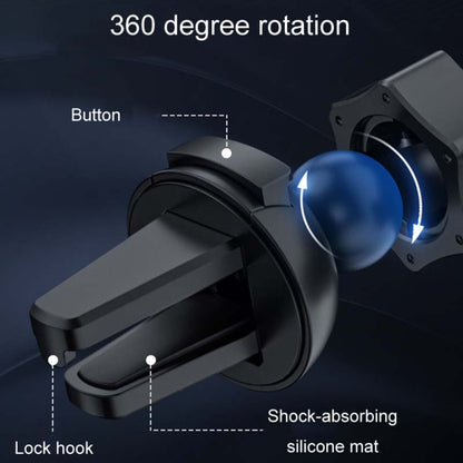 Car Air Vent Multifunctional Universal Cell Phone Navigation Holder(Black) by buy2fix