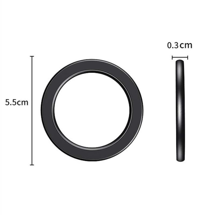 Magnetic Wall Mount Zinc Alloy Car Phone Holder Mobile Phone Magnetic Ring(Black) - Shower & Wall Mounts by buy2fix | Online Shopping UK | buy2fix