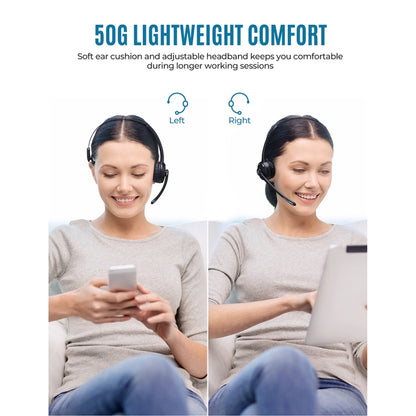 Bluetooth 5.0 Mono Wireless Business Headset Customer Service Dedicated Headset(Black) - Headset & Headphone by buy2fix | Online Shopping UK | buy2fix