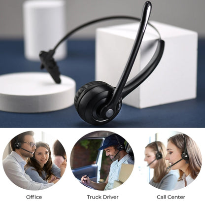 Bluetooth 5.0 Mono Wireless Business Headset Customer Service Dedicated Headset(Black) - Headset & Headphone by buy2fix | Online Shopping UK | buy2fix