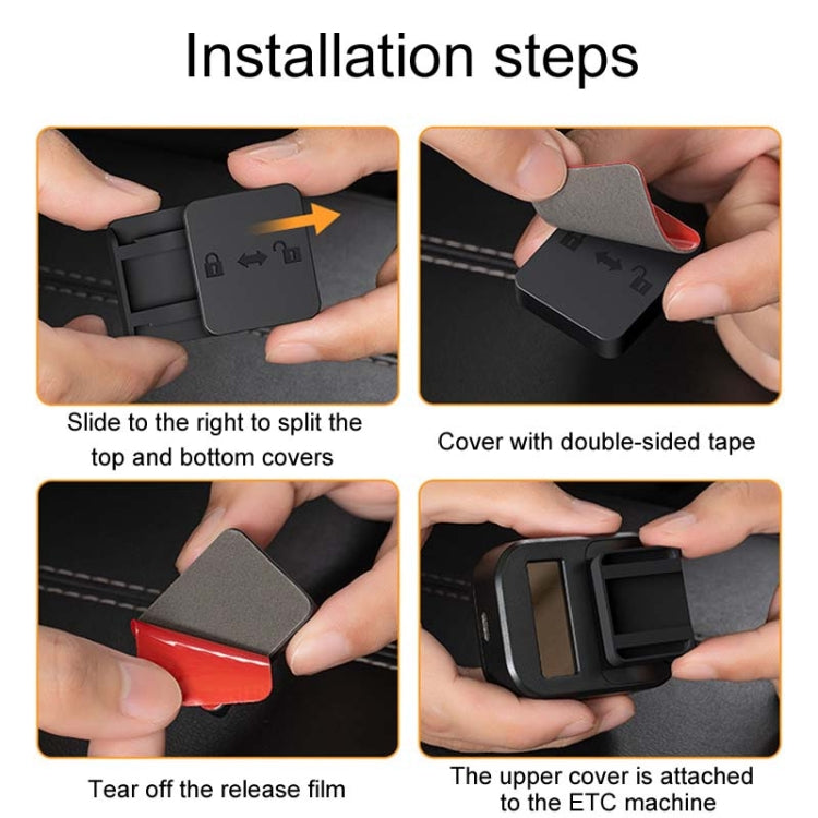 Car Universal ETC Device Removable Slide Bracket(Black) by buy2fix