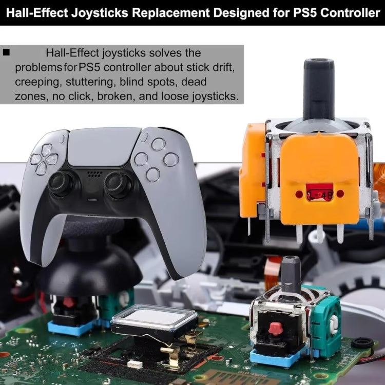 For PS4 High-precision Adjustable Hall Electromagnetic Joystick by buy2fix
