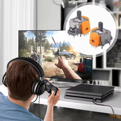 For PS4 High-precision Adjustable Hall Electromagnetic Joystick by buy2fix