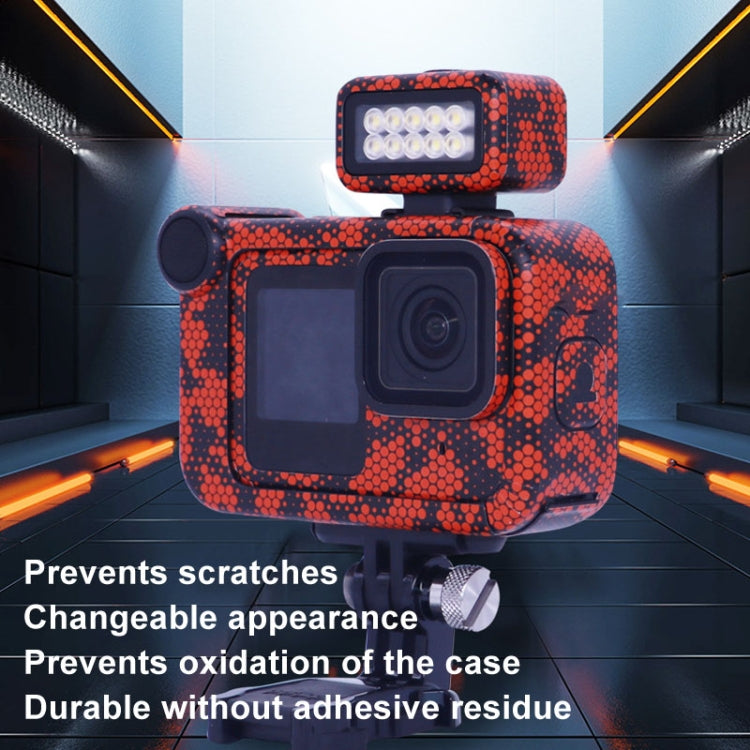 For GOPro HERO13 Black Camera Stickers Body Protective Film, Style: 13 Snake Scale Black - Stickers by buy2fix | Online Shopping UK | buy2fix