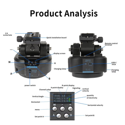 Desiontal YT-1500 Electric Gimbal Mobile Camera Live Streaming Panoramic Stabiliser With Rocker Rotation(Standard) by Desiontal
