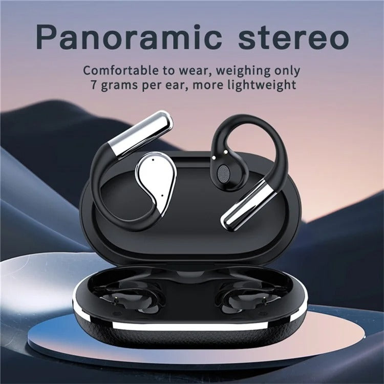 Wireless Bluetooth Earbuds with Ear Hooks OWS Open-Ear Noise-Canceling Headset(Black) - Bluetooth Earphone by buy2fix | Online Shopping UK | buy2fix