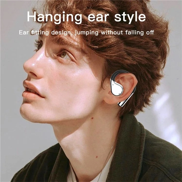 Wireless Bluetooth Earbuds with Ear Hooks OWS Open-Ear Noise-Canceling Headset(Black) - Bluetooth Earphone by buy2fix | Online Shopping UK | buy2fix