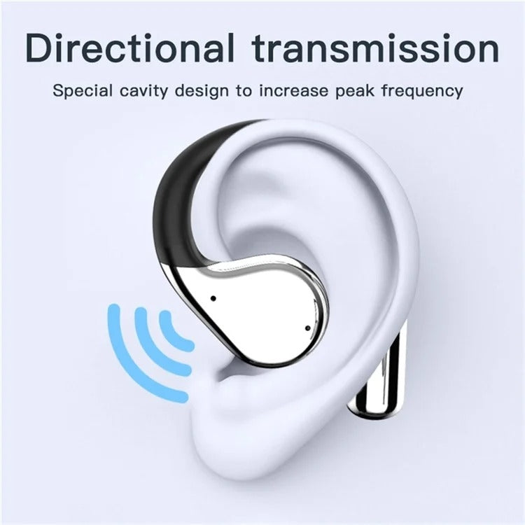 Wireless Bluetooth Earbuds with Ear Hooks OWS Open-Ear Noise-Canceling Headset(Black) - Bluetooth Earphone by buy2fix | Online Shopping UK | buy2fix