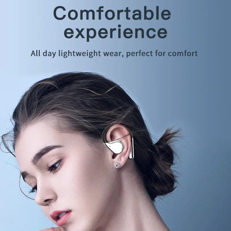 Wireless Bluetooth Earbuds with Ear Hooks OWS Open-Ear Noise-Canceling Headset(Black) - Bluetooth Earphone by buy2fix | Online Shopping UK | buy2fix