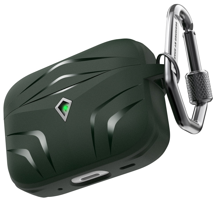For Airpods Pro 2 AhaStyle PT140 Diamond Edge TPU Split Drop Protection Case, Color: Green - For AirPods Pro 2 by AhaStyle | Online Shopping UK | buy2fix
