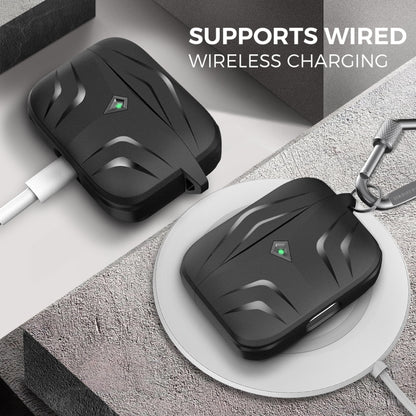 For Airpods Pro 2 AhaStyle PT140 Diamond Edge TPU Split Drop Protection Case, Color: Green - For AirPods Pro 2 by AhaStyle | Online Shopping UK | buy2fix
