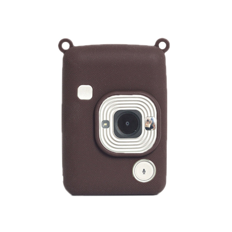 For FUJIFILM instax Mini Liplay Wear-resistant Anti-fall Silicone Soft Case(Dark Brown) - Protective Case by buy2fix | Online Shopping UK | buy2fix