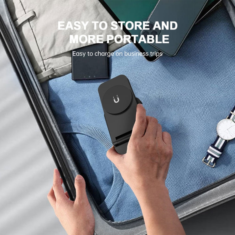 S90-3 3-in-1 Magnetic Folding Wireless Charger Phone Earphone Watch Fast Charging Stand(White) - Wireless Charger by buy2fix | Online Shopping UK | buy2fix