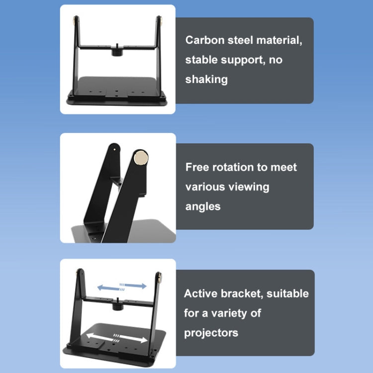 Punch-free Desktop Metal Adjustable Projector Stand(Black) - Accessories & Parts by buy2fix | Online Shopping UK | buy2fix