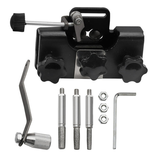 Portable Handheld Electric Saw Hand-cranked Chain Sharpener With 3 Grinding Heads(Black)
