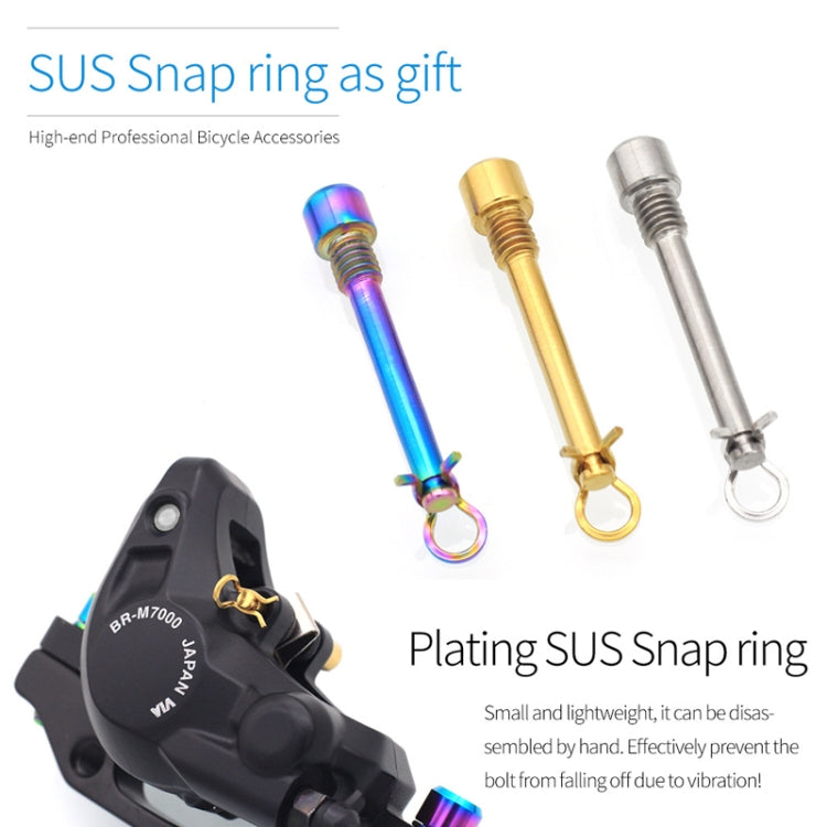 Mountain Road Bicycle Titanium Alloy Clip Pad Latch With Retaining Spring, Color: Pin + Circlip Gold - Bicycle Brake Parts by buy2fix | Online Shopping UK | buy2fix