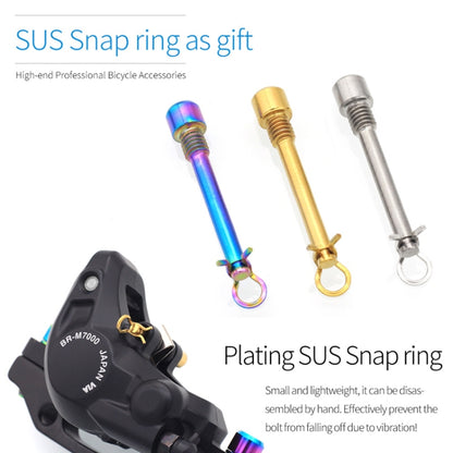 Mountain Road Bicycle Titanium Alloy Clip Pad Latch With Retaining Spring, Color: Pin + Circlip Gold - Bicycle Brake Parts by buy2fix | Online Shopping UK | buy2fix