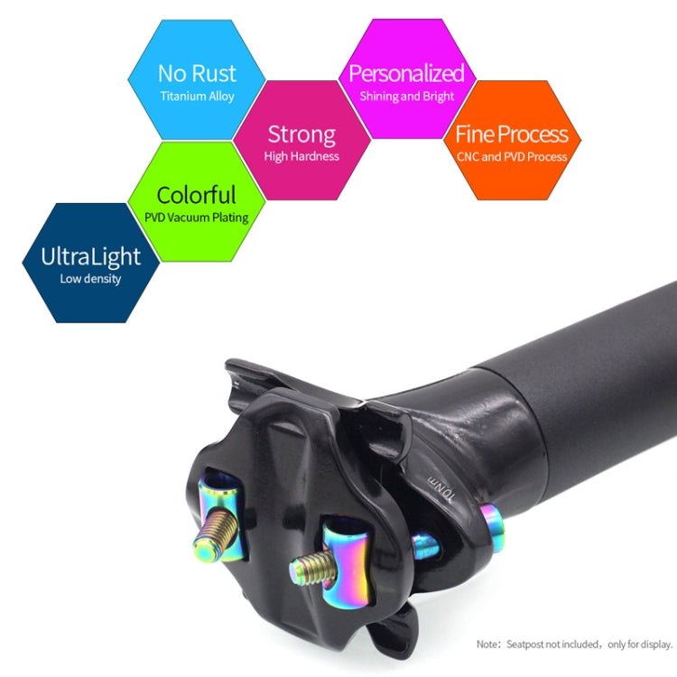 Bicycle Titanium Alloy Seat Post Locking Screws, Color: M6x40 Colorful - Bicycle Saddle by buy2fix | Online Shopping UK | buy2fix