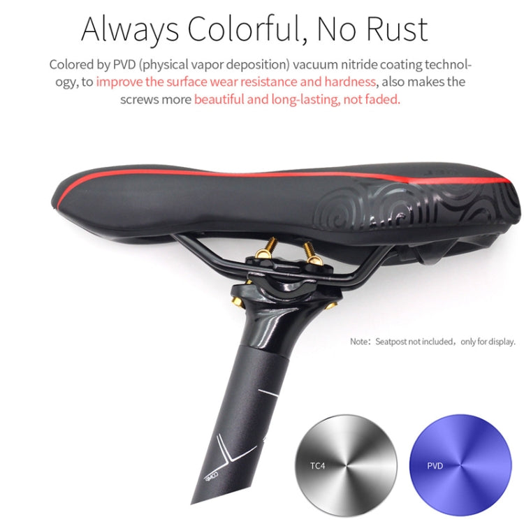 Bicycle Titanium Alloy Seat Post Locking Screws, Color: M6x35 Titanium - Bicycle Saddle by buy2fix | Online Shopping UK | buy2fix