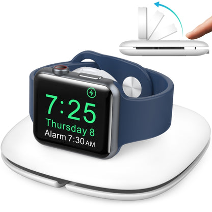 For Apple Watch AhaStyle PT126 Storage Folding Stand Plastic Charging Holder(White) - Charger / Holder by AhaStyle | Online Shopping UK | buy2fix