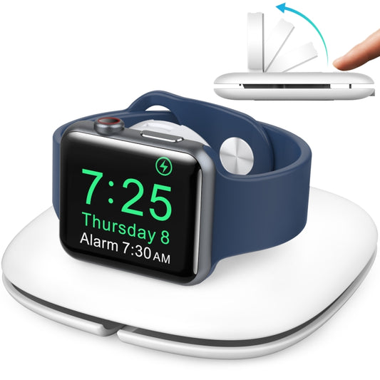 For Apple Watch AhaStyle PT126 Storage Folding Stand Plastic Charging Holder(White) - Charger / Holder by AhaStyle | Online Shopping UK | buy2fix